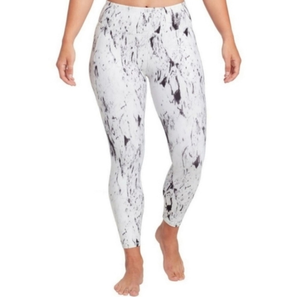 CALIA by Carrie Underwood Black White High-Rise Marble Print Leggings Size Small